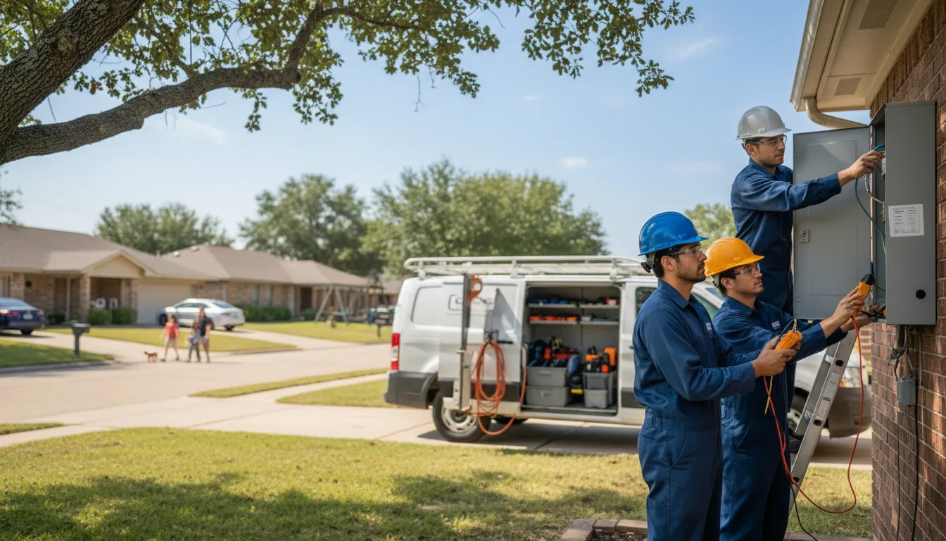 Certified electrician providing emergency electrical services in Orla, TX